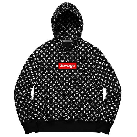 supreme lv hoodie black|supreme hoodie louis vuitton.